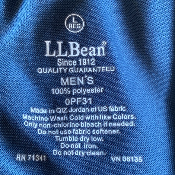 L L Bean Men’s polyester base layer joggers/pjs fly front long pants size large - Picture 3 of 3